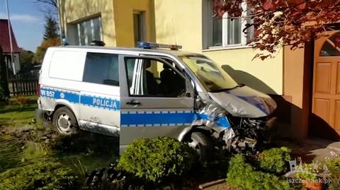 Zderzenie radiowozu z BMW w Szczecinku