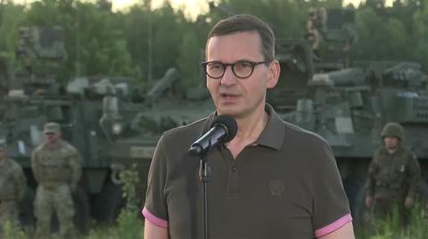 Morawiecki podziękował żołnierzom za udział w ćwiczeniach wielonarodowej  batalionowej grupy bojowej NATO