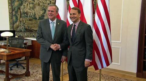 Jeb Bush w Warszawie. Najpierw spotkanie z Sikorskim
