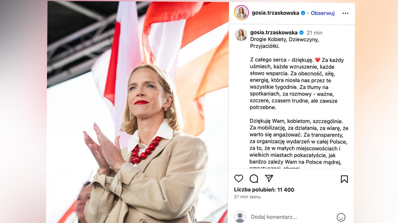 Тшасковска высказалась. «Сила с нами»