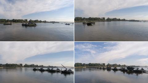 Żołnierze zbudowali most pontonowy w okolicach Chełmna. Zajęło im to niecałe 30 minut