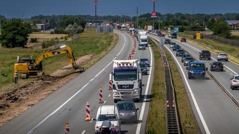 Utrudnienia na autostradzie A2 koło Poznania