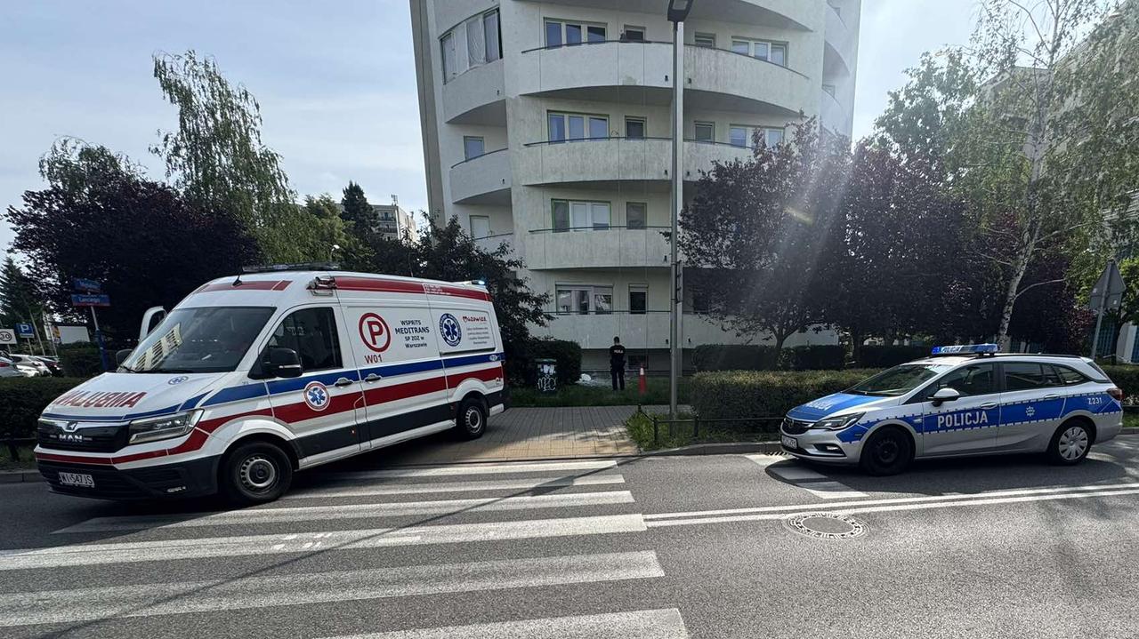 Malował elewację bloku, spadł z dużej wysokości