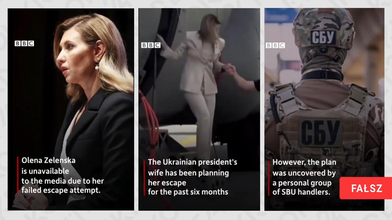 BBC informuje o ucieczce Ołeny Zełenskiej? Co to za film