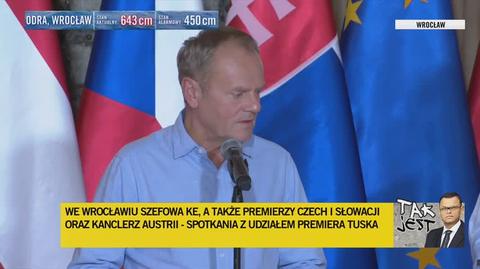 Tusk: uzyskanie "satysfakcjonujących deklaracji" ze strony KE w sprawie wsparcia powodziowego zajęło "dokładnie 45 minut"