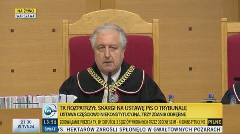 Rzepliński podziękował za przedstawienie wniosków ws. nowej ustawy o TK