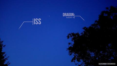Przelot kapsuły Dragon i Międzynarodowej Stacji Kosmicznej