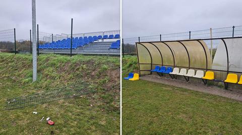 Stargardzki stadion piłkarski został zniszczony przez wandali