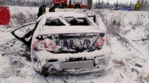 Pijany kierowca uderzył w drzewo, 17-letnia pasażerka nie żyje