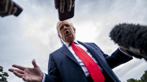 Trump nagle zwrócił się do dziennikarza. "Cisza"