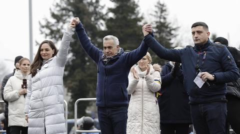 Calin Georgescu oddający głos w I turze wyborów