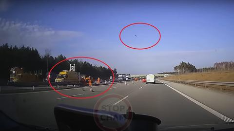 Skrajnie niebezpieczna sytuacja na autostradzie A1