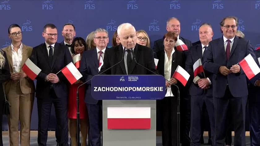 Kaczyński na konwencji PiS w Szczecinie