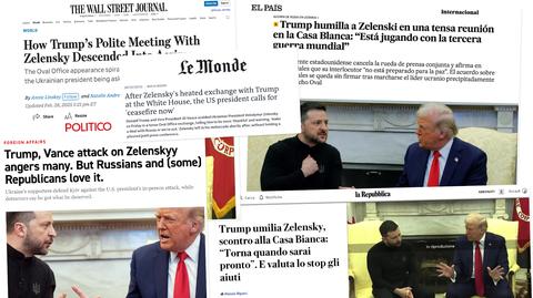 Zachodnie media o kłótni w Białym Domu