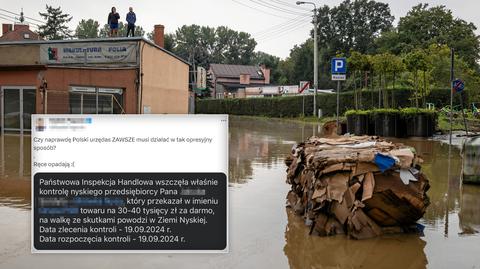 Sprzątanie po zalaniu szpitala w Nysie. "Wszyscy pracujemy"