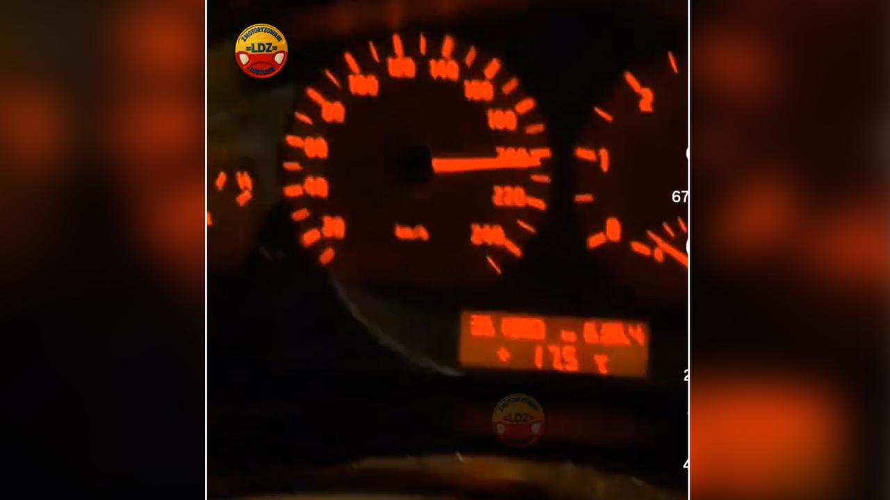 Pędził i nagrywał. Na liczniku 200 kilometrów na godzinę