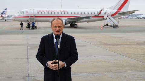 Premier Donald Tusk o Polsce przed wylotem na szczyt w Londynie