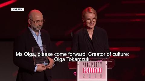 Olga Tokarczuk with special prize at Polityka's Passports award gala