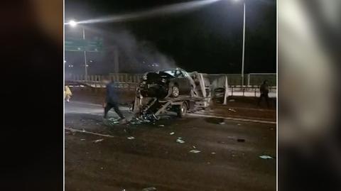 Wypadek na S8 pod Wołominem