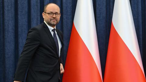 Marcin Przydacz na konferencji prasowej 