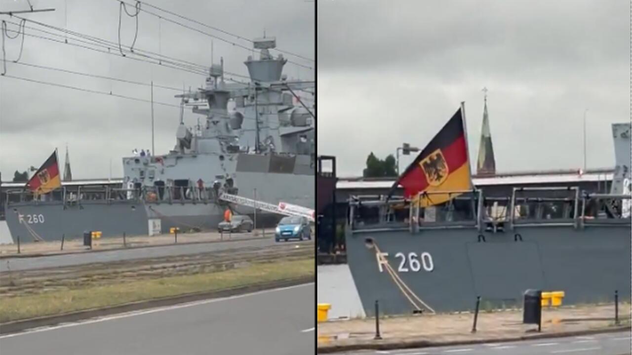 Niemiecka korweta Braunschweig w Szczecinie. "Co to ma być?" 