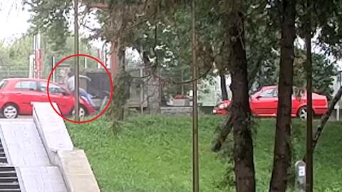 Lublin, zderzenie auta z hulajnogą (wideo bez dźwięku)