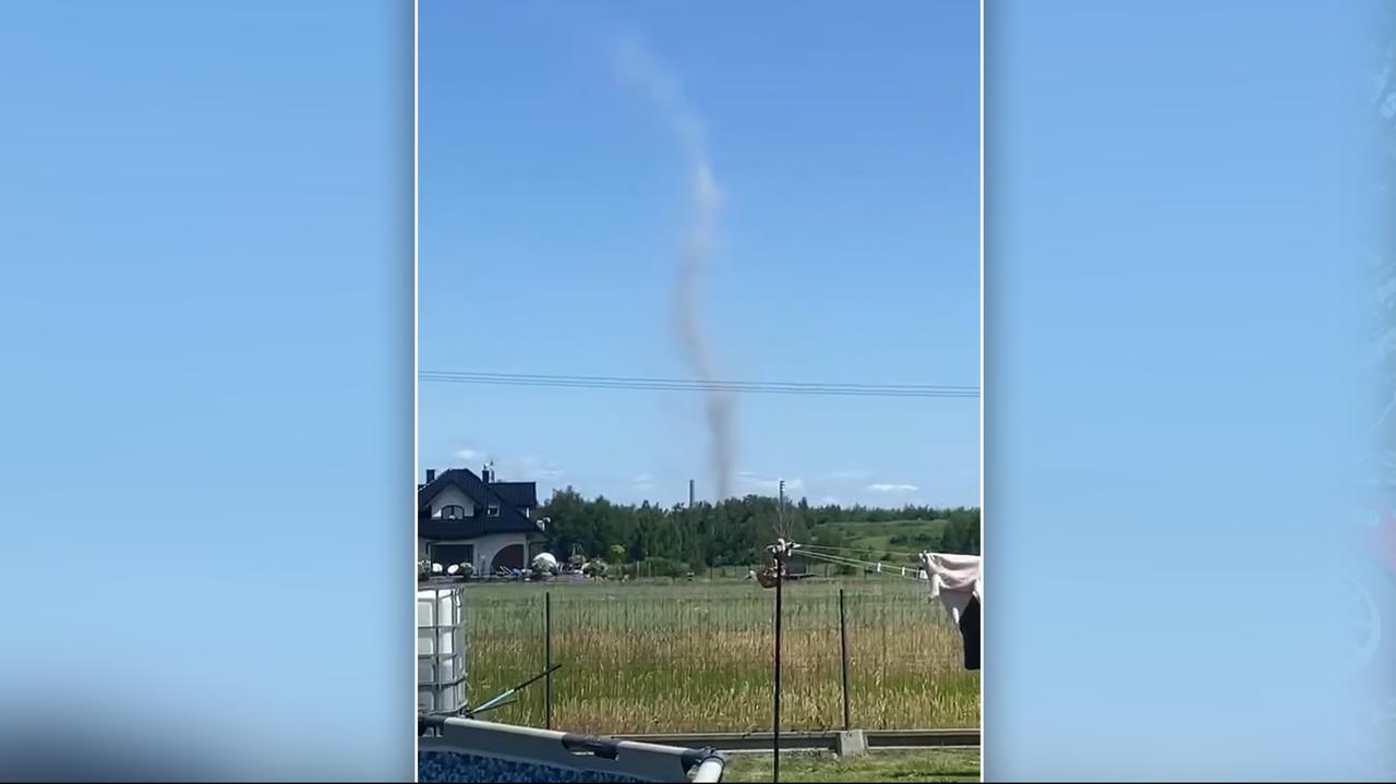Wirujące słupy pyłu i piachu. Nagrania