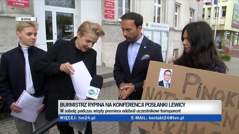 Burmistrz Rypina o wyrwaniu transparentu: zareagowałem impulsywnie, być może
