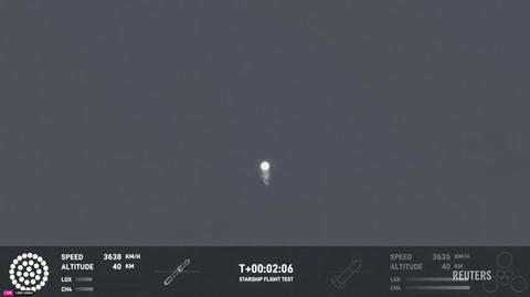 Pierwsze minuty trzeciego testowego lotu rakiety Starship