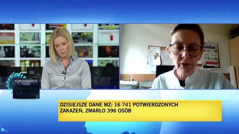 Prof. Zajkowska o zakażeniach ogółem w Polsce i na Podlasiu