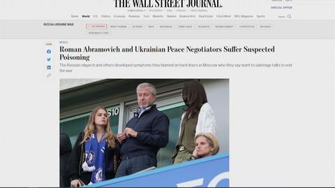 Media: Roman Abramowicz i dwaj ukraińscy negocjatorzy pokojowi odczuwali symptomy otrucia. Komentarz z Waszyngtonu