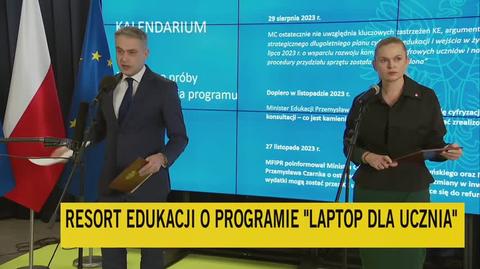 "Laptop dla ucznia". Wicepremier Gawkowski o przetargu, zapowiada doniesienie do prokuratury