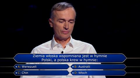 W hymnie jakiego kraju wspomniana jest polska krew? Pytanie w "Milionerach" za pół miliona złotych