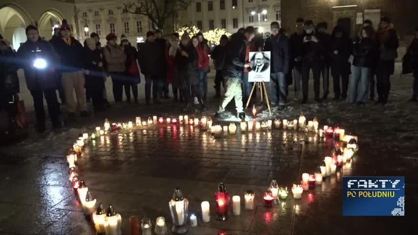 "Światełko przeciw nienawiści" w Krakowie. Piąta rocznica śmierci Adamowicza