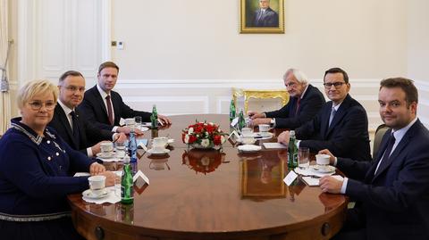 Politycy PiS i negocjacje w Pałacu Prezydenckim