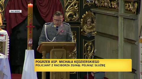 Komendant policji w Raciborzu żegna Michała Kędzierskiego