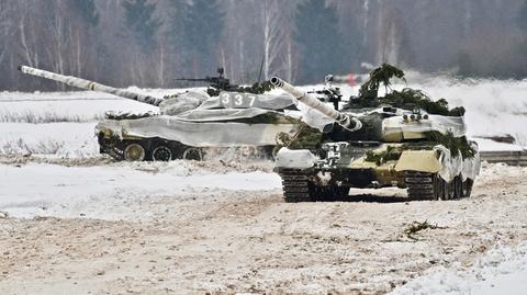 Rosyjskie czołgi w czasie ćwiczeń. Nagranie archiwalne 