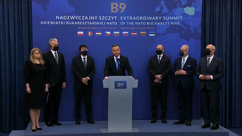 Prezydent Duda podczas nadzwyczajnego szczytu bukareszteńskiej dziewiątki: musimy mocniej wspierać Ukrainę