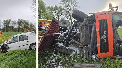 Wypadek w Rogoźnie, pięć osób poszkodowanych