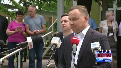 Prezydent Andrzej Duda odpowiada na pytanie o LGBT