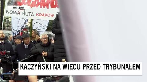 "Bardzo się cieszę, że za mną stoją młodzi ludzie". Kaczyński przed TK