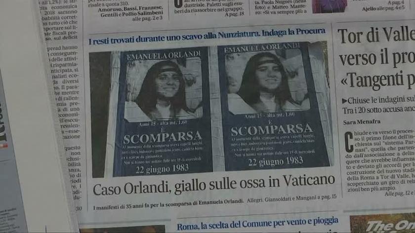 Sprawa Emanueli Orlandi we włoskiej prasie (nagrania archiwalne)