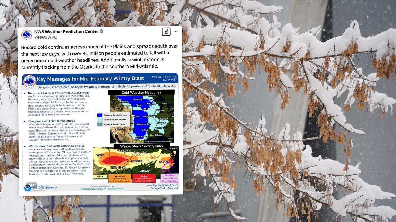 Alerty dla ponad 80 milionów mieszkańców. Mogą paść setki rekordów zimna