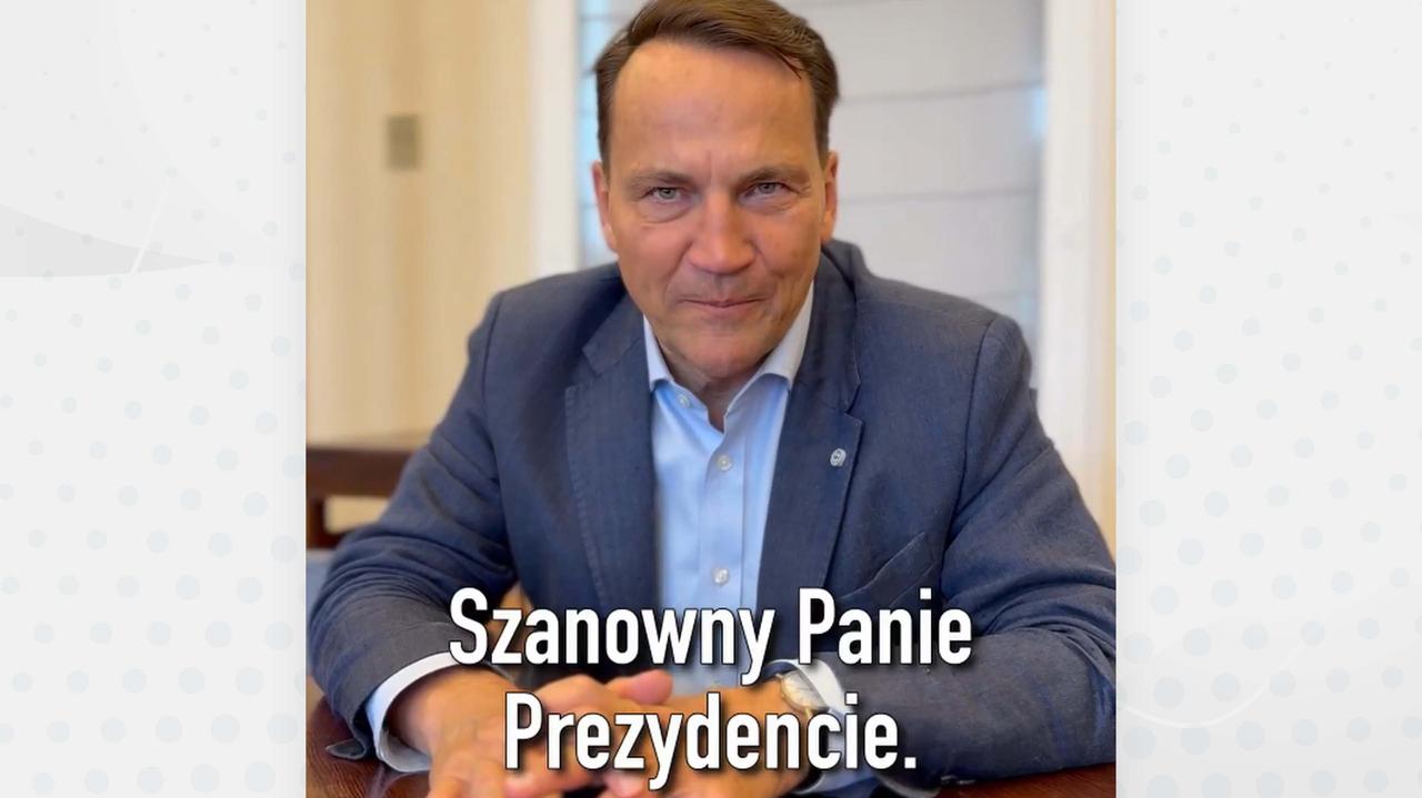 Sikorski on "making the work" of Nawrocki easier. "So you know what to hold on to"