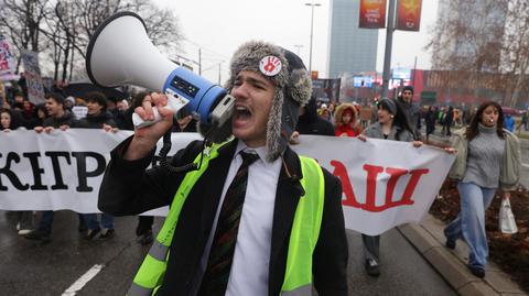 Antyrządowy protest w Belgradzie, Serbia (31.12.2024 r.)