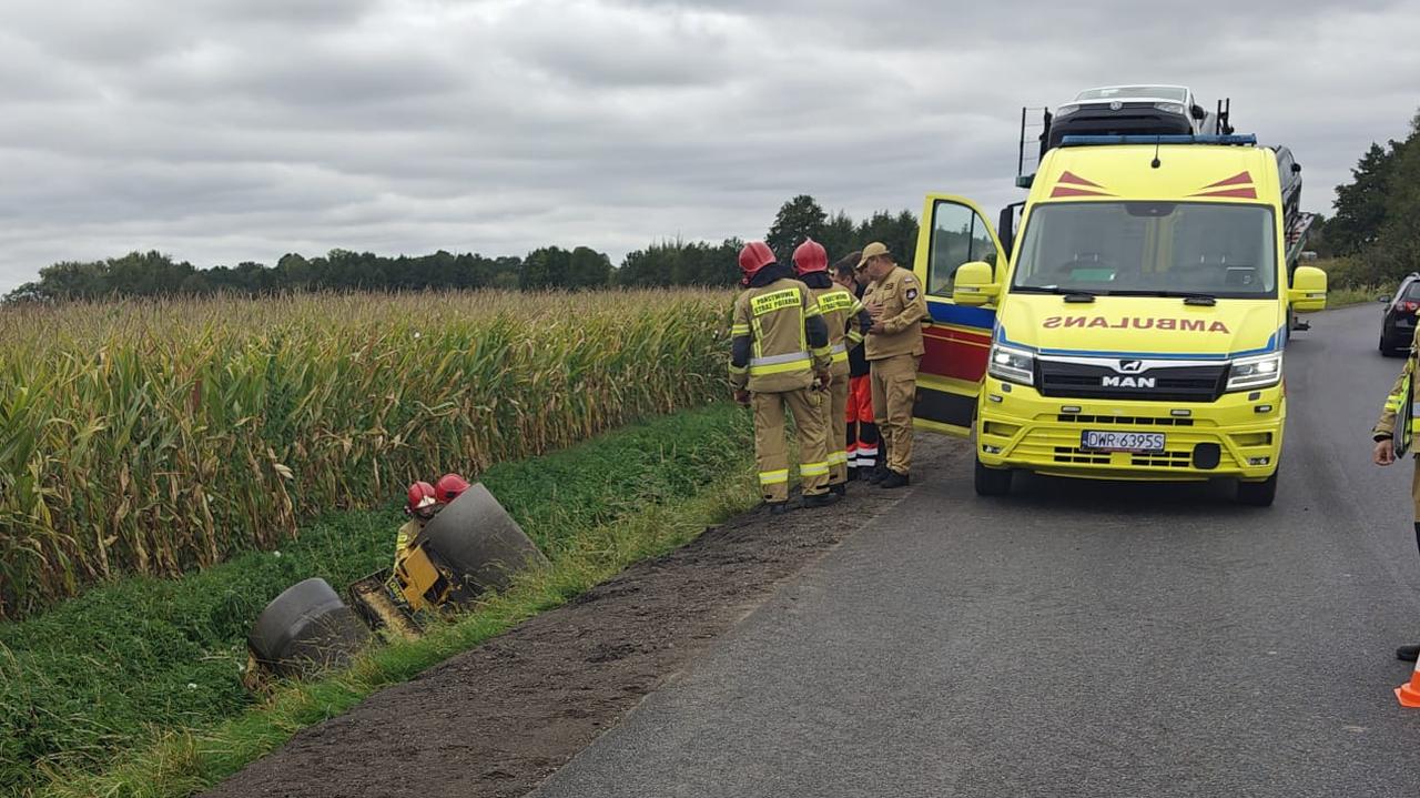 Zginął operator walca drogowego. Został przygnieciony
