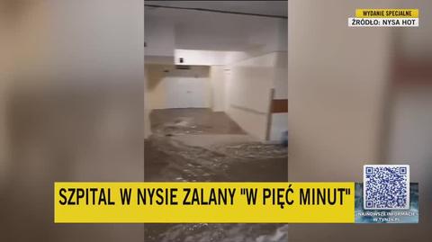 Szpital w Nysie zalany. "Niewykluczona ewakuacja całej placówki"