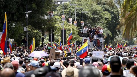 Antyrządowy protest w Caracas