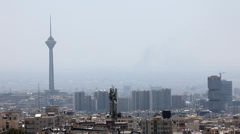Teheran, Iran. Panorama miasta, widok na miasto