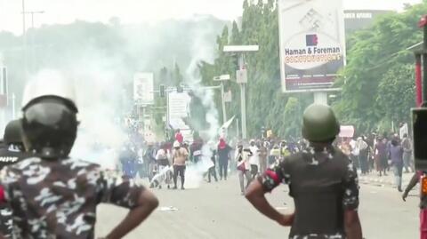 Nigeryjczycy wyszli na ulicę. Protest przeciwko kryzysowi gospodarczemu (Lagos, 1.10.2024)